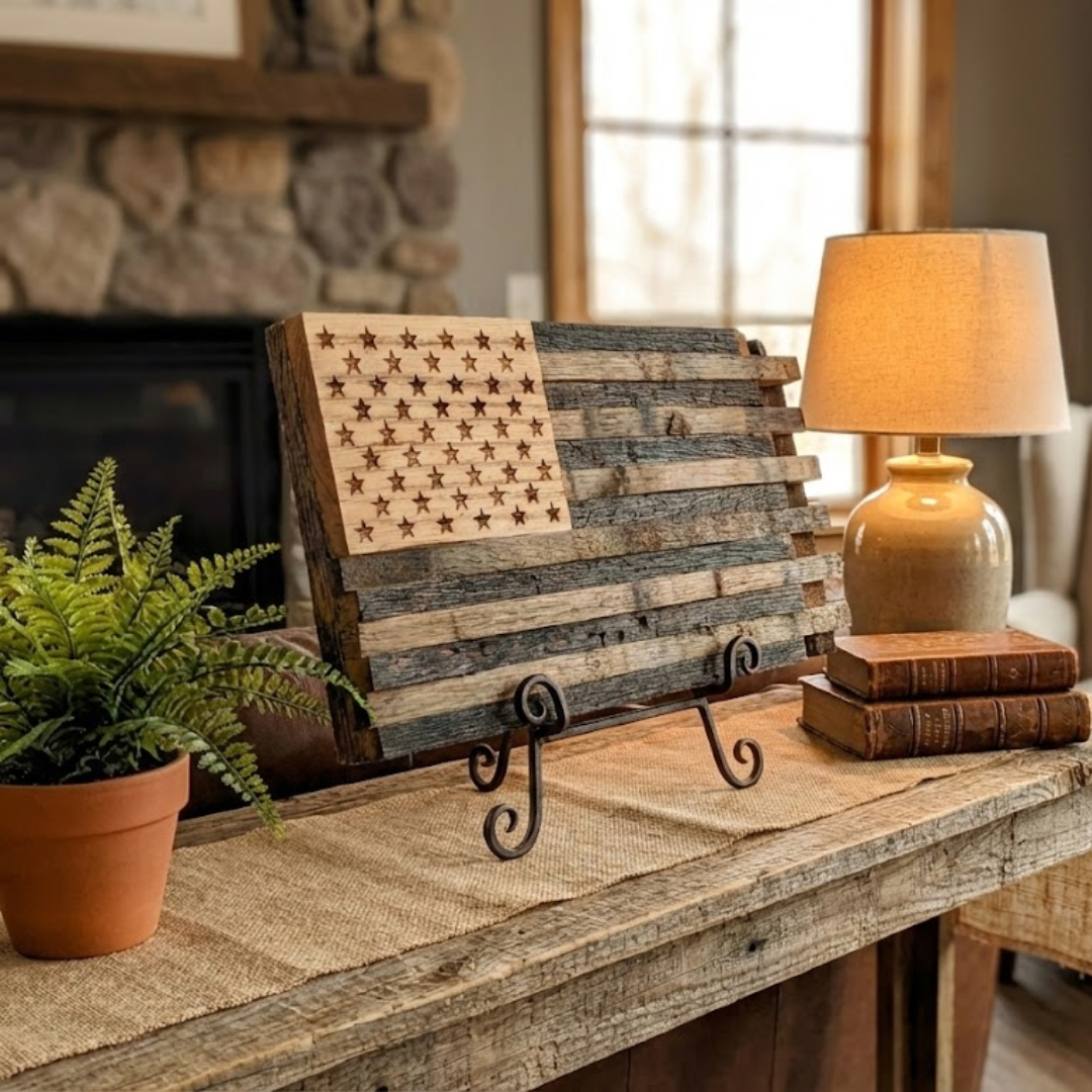 Authentic Kentucky Bourbon Barrel American Flag