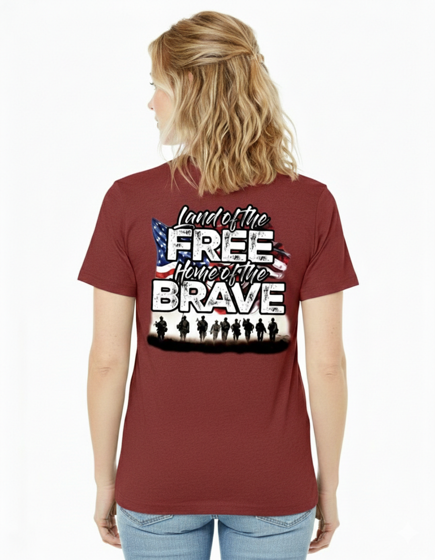 T Shirt - Land of the Free Home of the Brave
